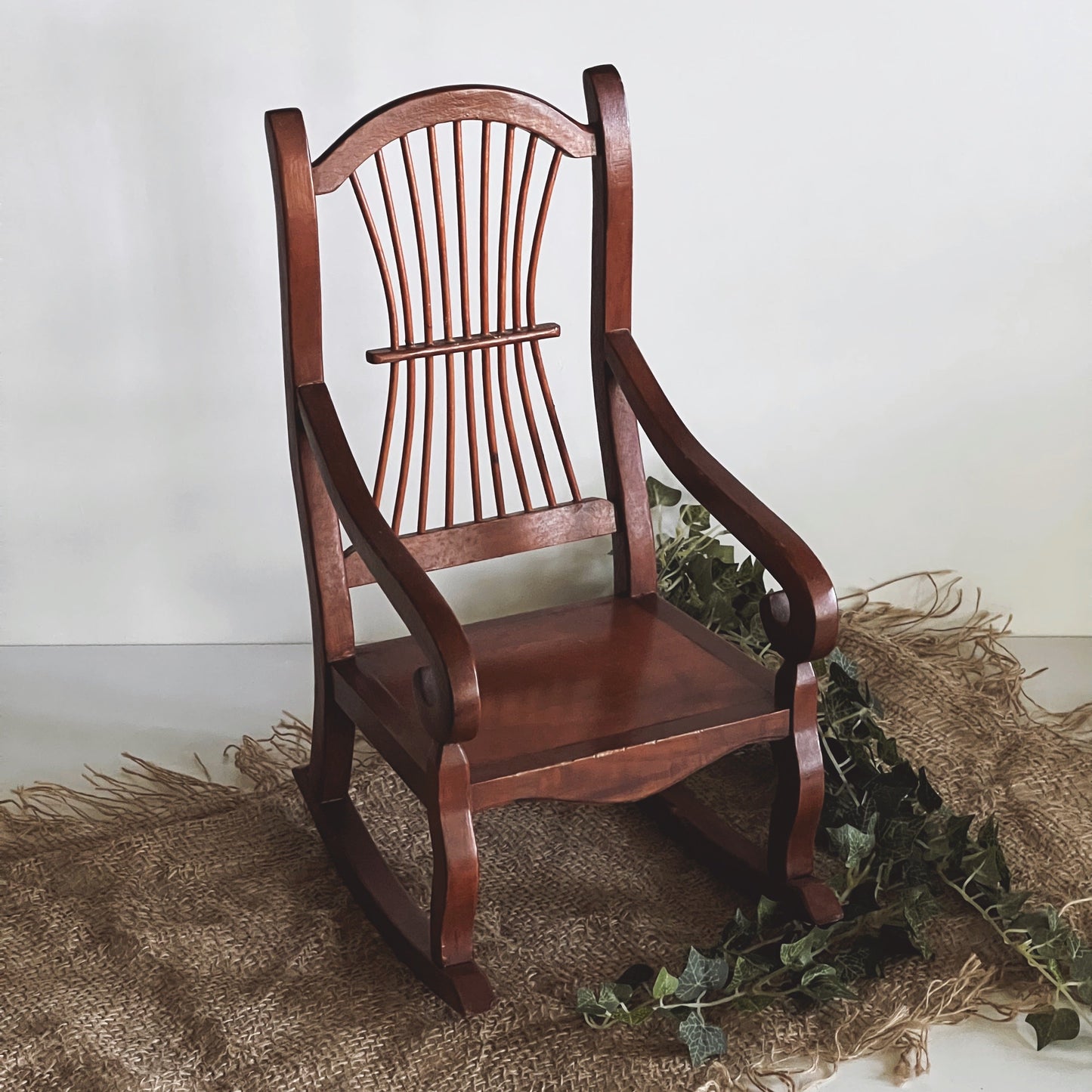 Wooden Posing Rocking Chair Newborn Photography