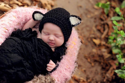 Baby Black Cat Newborn Hat