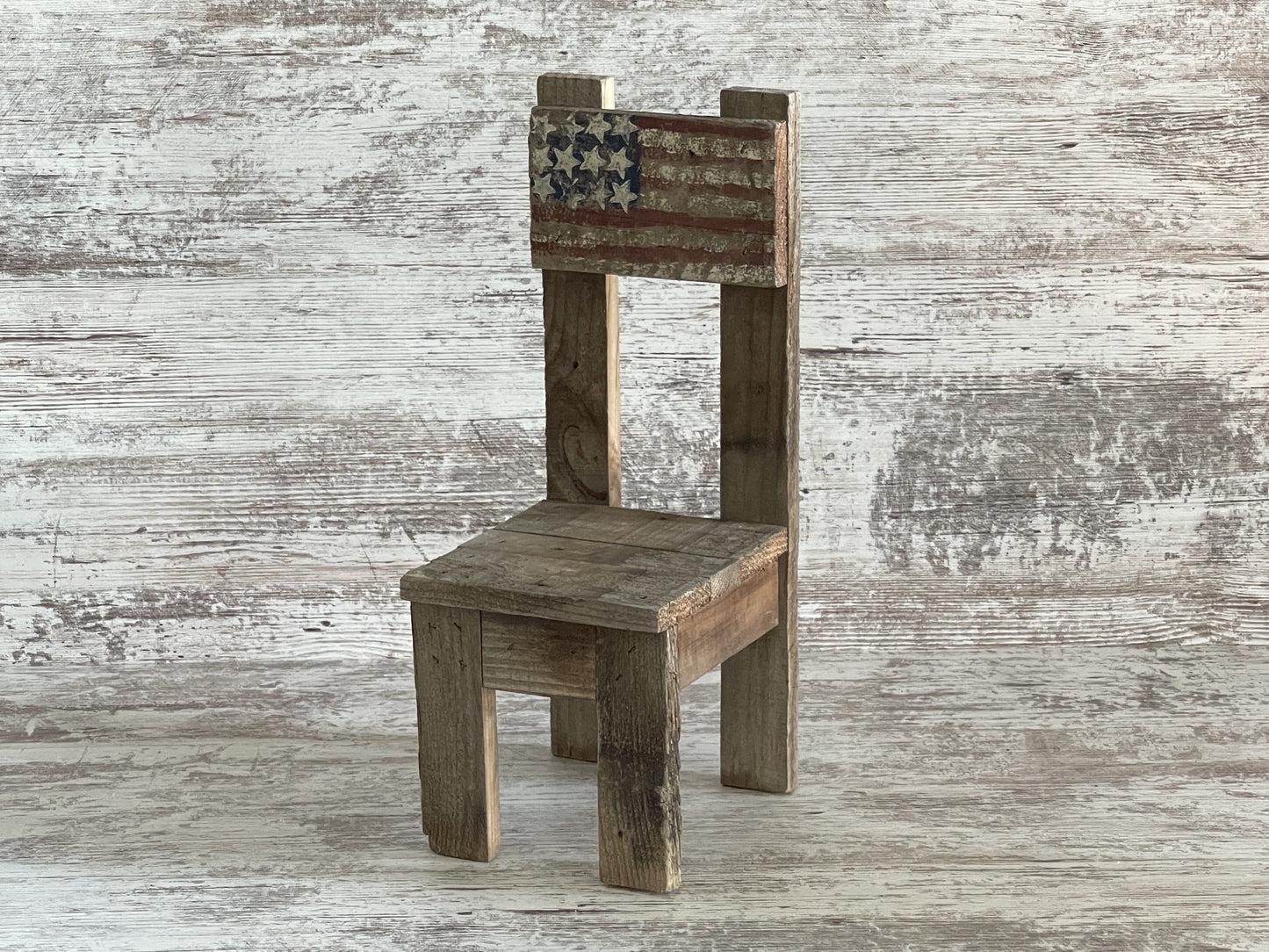 Stars and Stripes Americana Wooden Posing Chair Newborn Prop