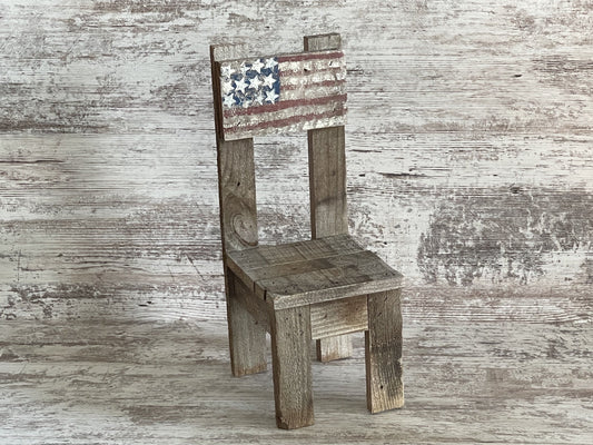 Stars and Stripes Americana Wooden Posing Chair Newborn Prop