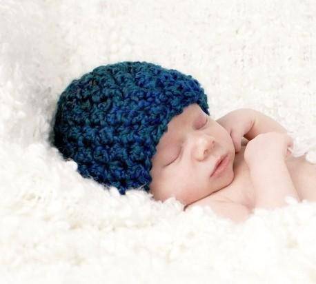 Teal Blue Newborn Baby Hat
