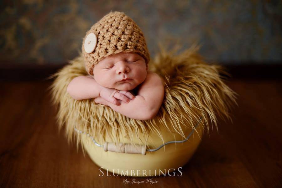 Toffee Brown Big Button Hat