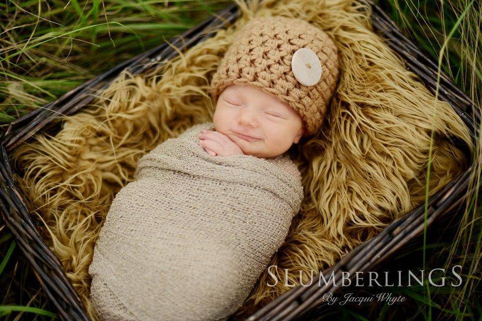 Toffee Brown Big Button Hat