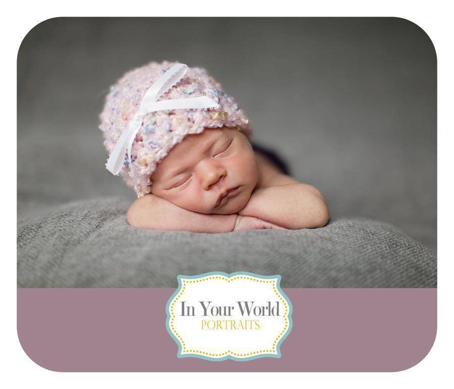 Newborn Baby Hat Soft Pink Confetti