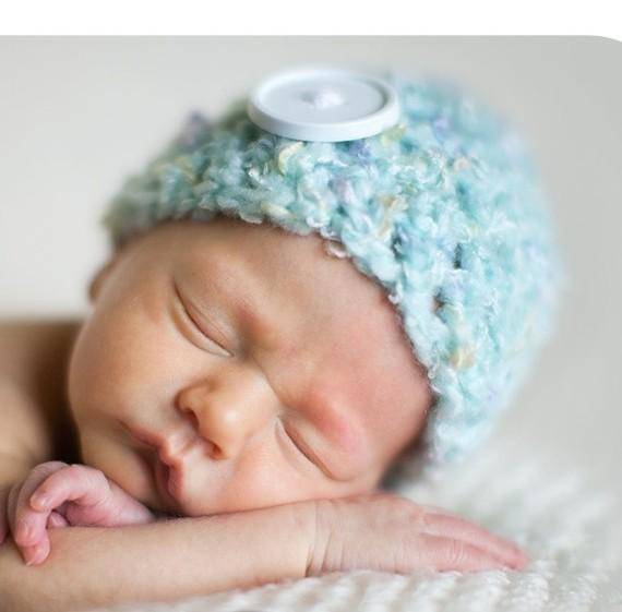 Baby Blue Confetti Newborn Hat