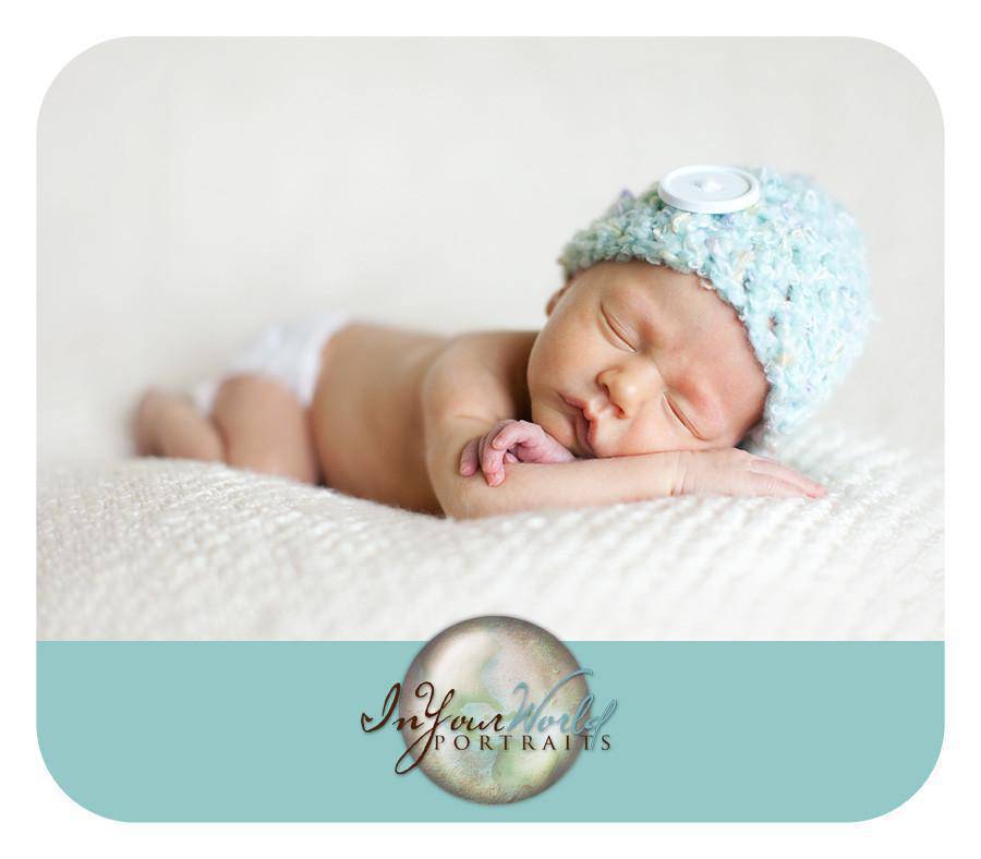 Baby Blue Confetti Newborn Hat