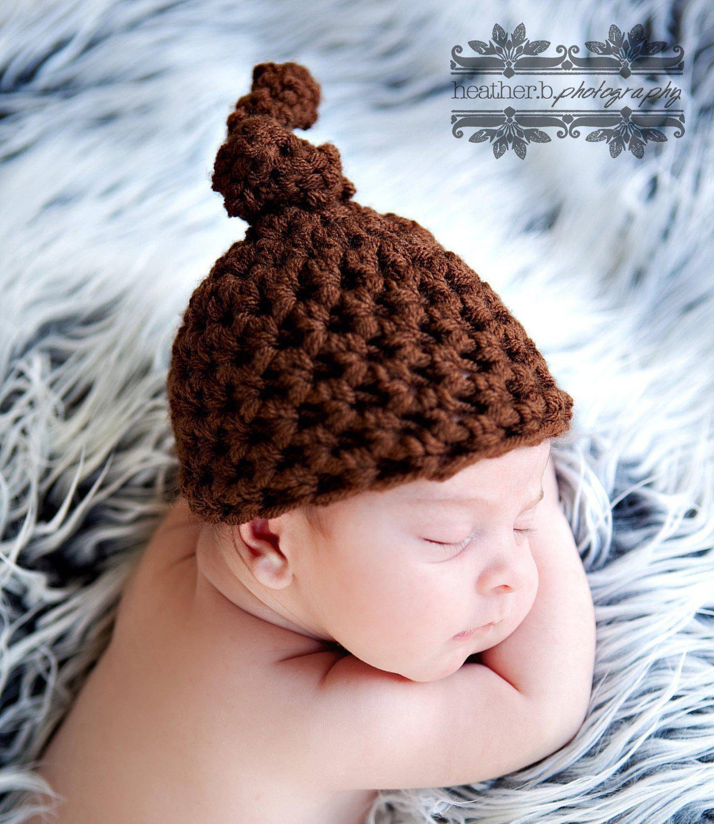 Brown Newborn Knot Hat