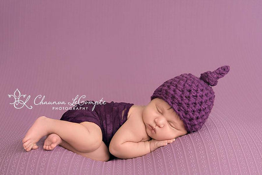 Purple Newborn Knot Hat