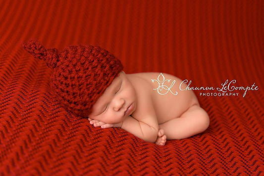Red Newborn Knot Hat