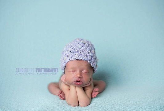 Lavender Purple Confetti Baby Hat