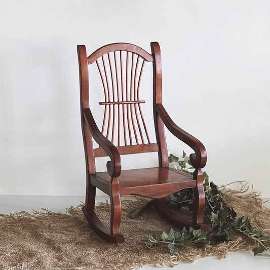 Wooden Posing Rocking Chair Newborn Photography